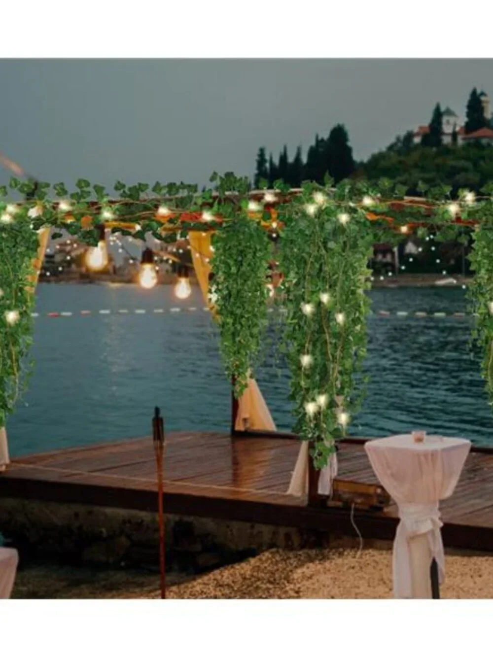 Artificial Ivy Garland LED String Lights Hanging Vines Room Decor Wall